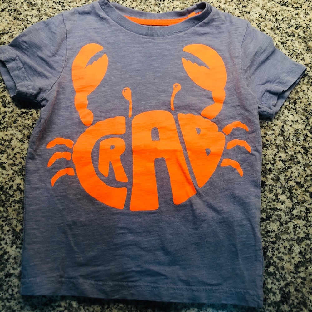 Mini Boden t-shirt- 3t crab boy